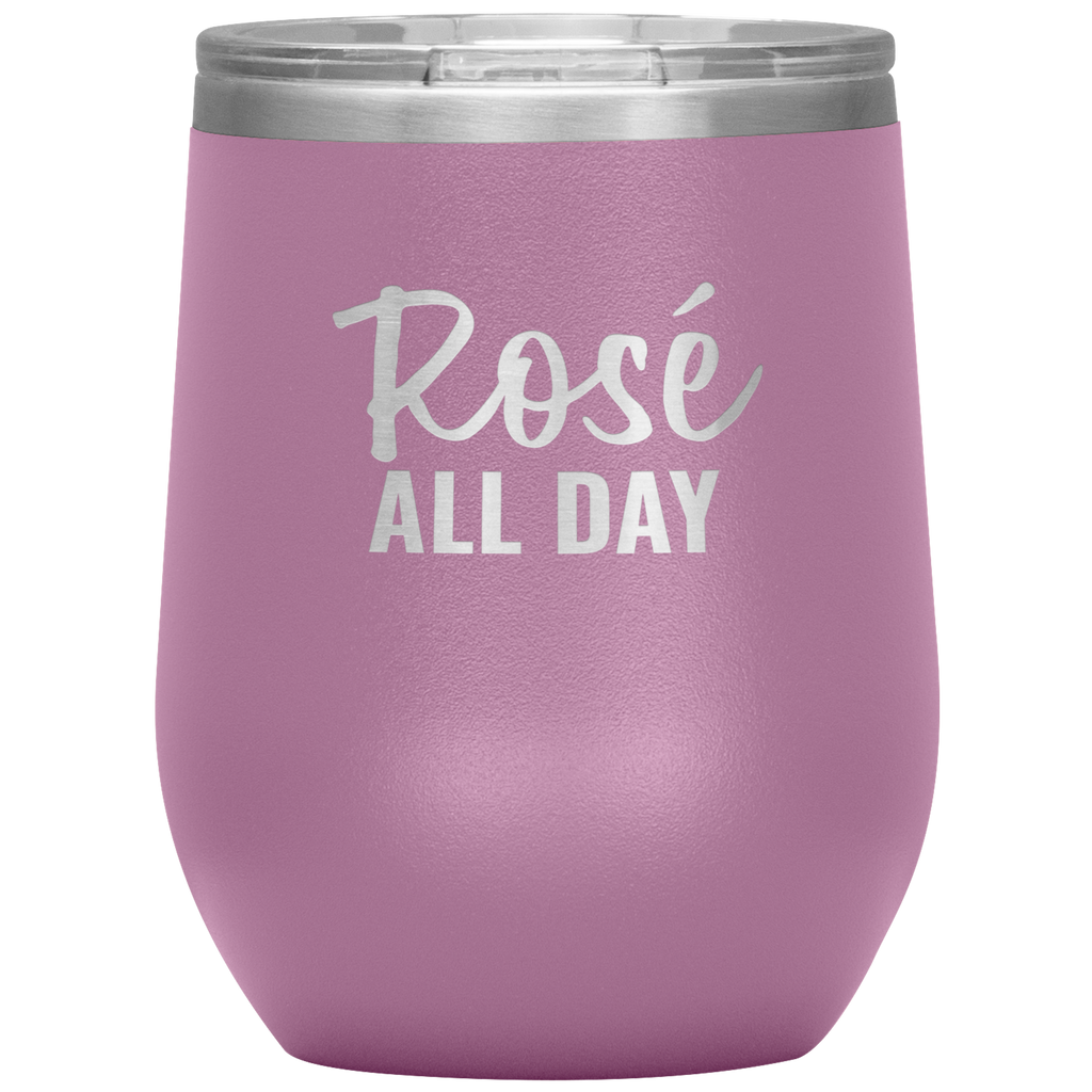 Rose All Day 12 oz Wine Tumbler - Happenstance Ltd.