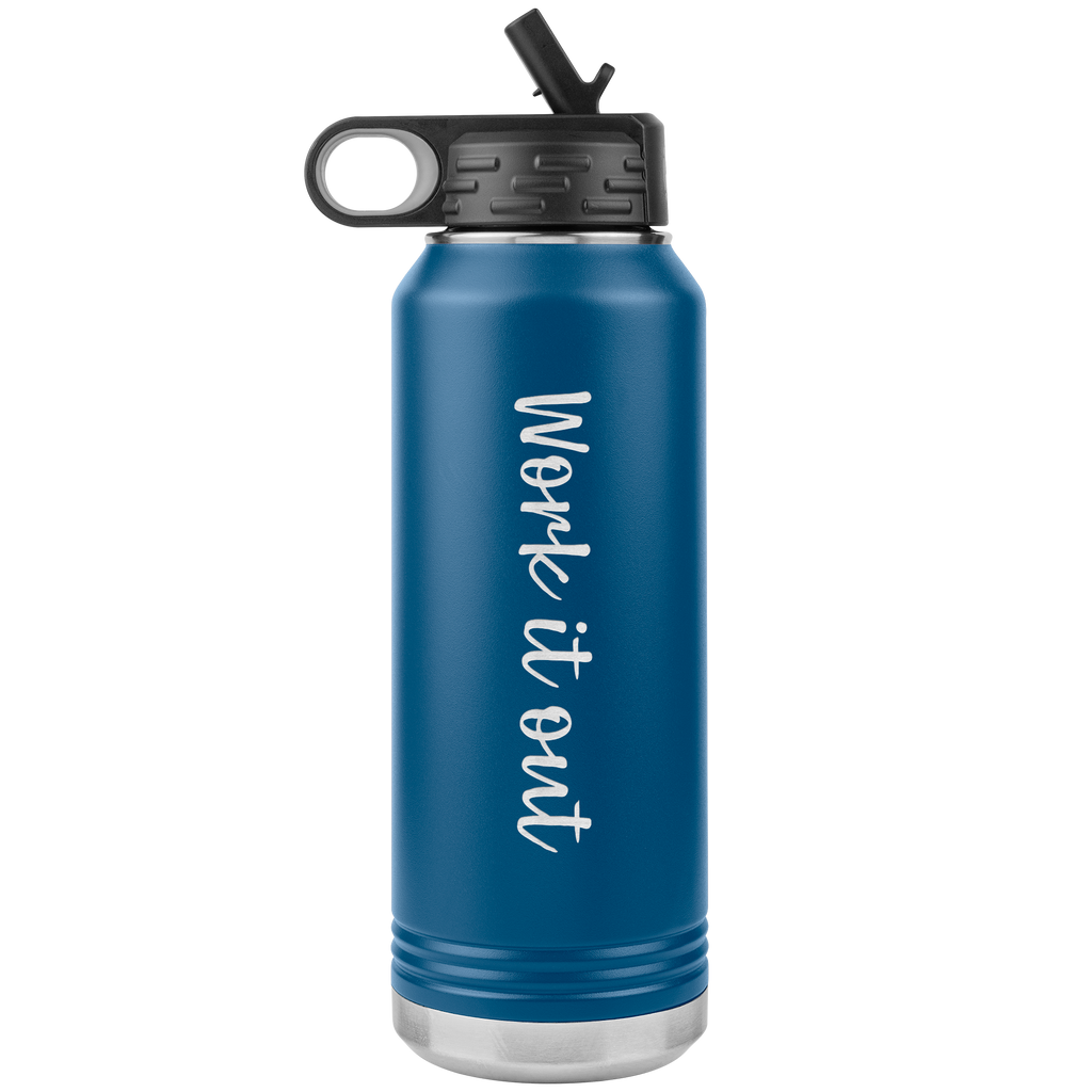 Work It Out 32 oz Water Bottle Tumbler - Happenstance Ltd.